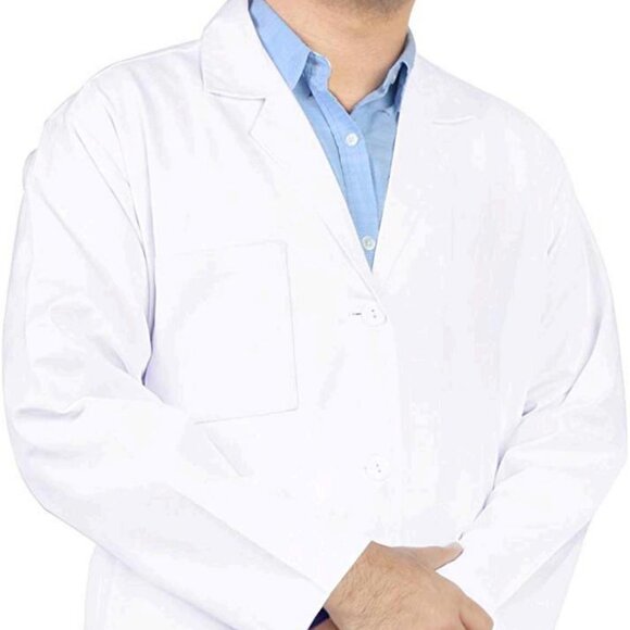 Utopia Wear Professional Lab Coat for Men Laboratory Coat White, Size Small NEW - Picture 3 of 6